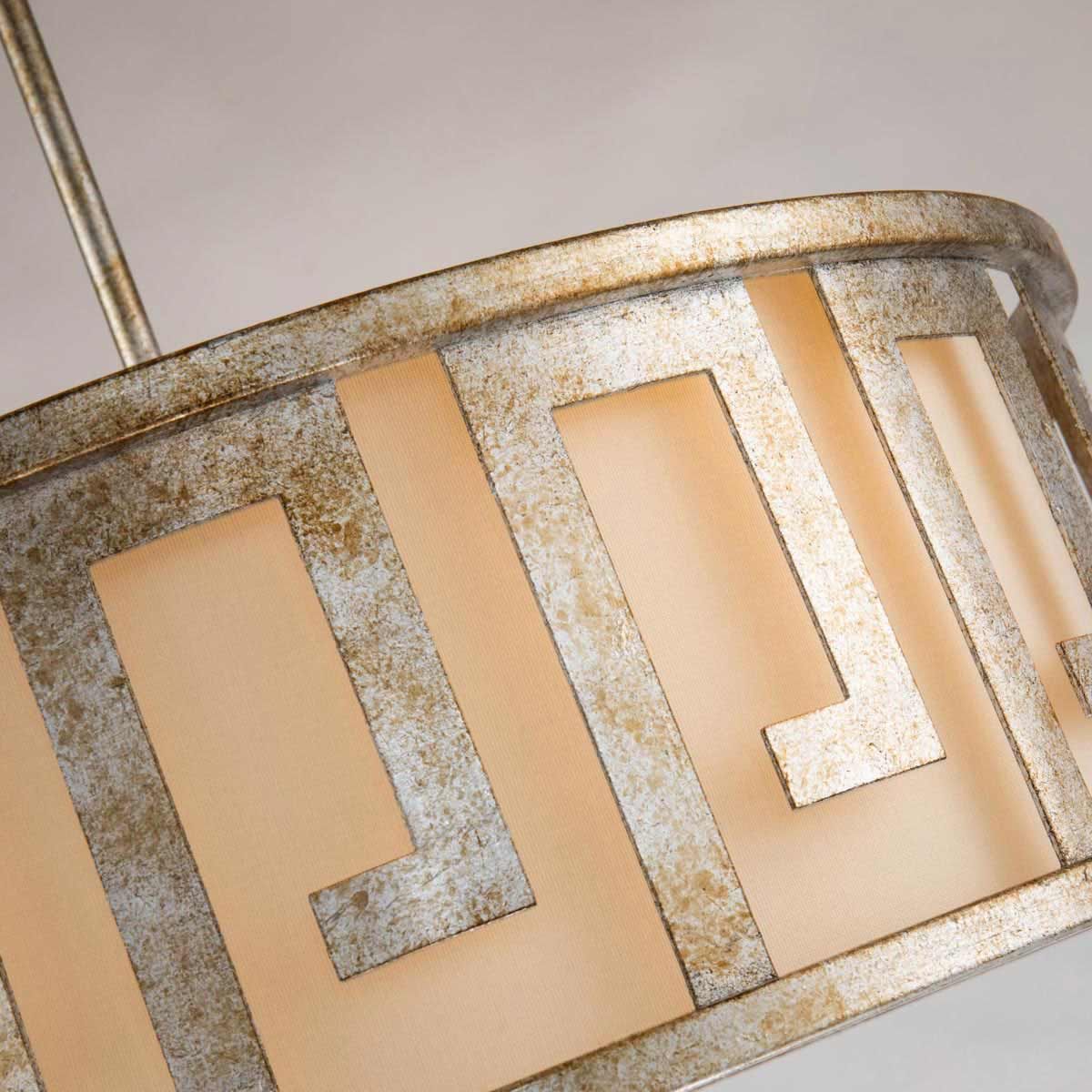 Lemuria 3 Light Large Pendant Distressed Gold & Ivory Shade - GN-LEMURIA-P-L