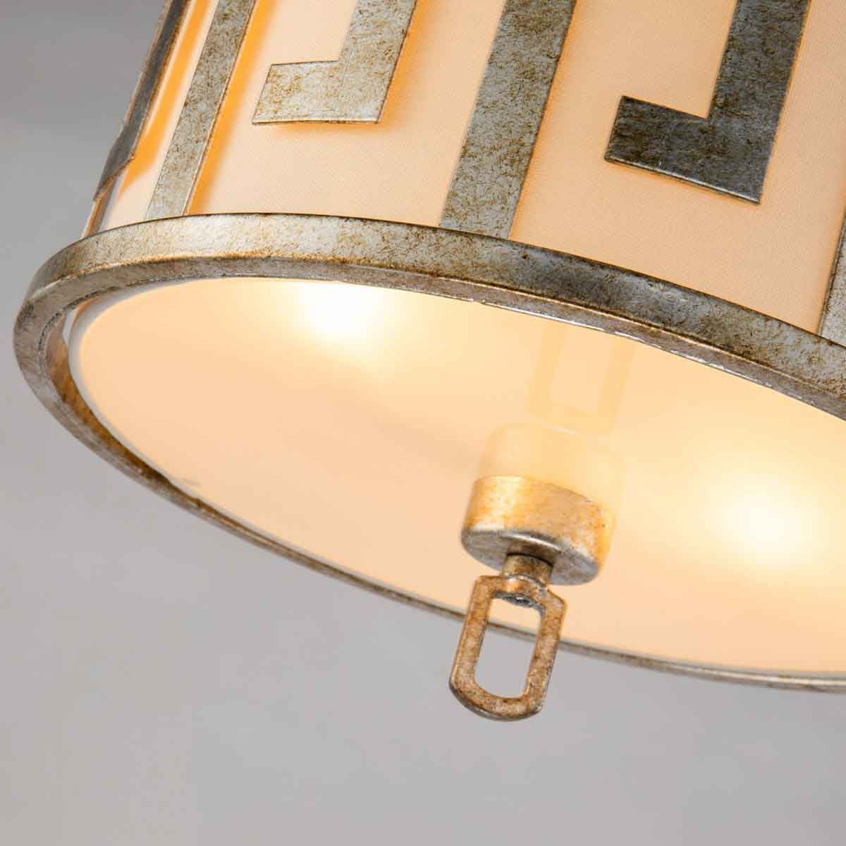 Lemuria 2 Light Medium Pendant Distressed Gold & Ivory Shade - GN-LEMURIA-P-M