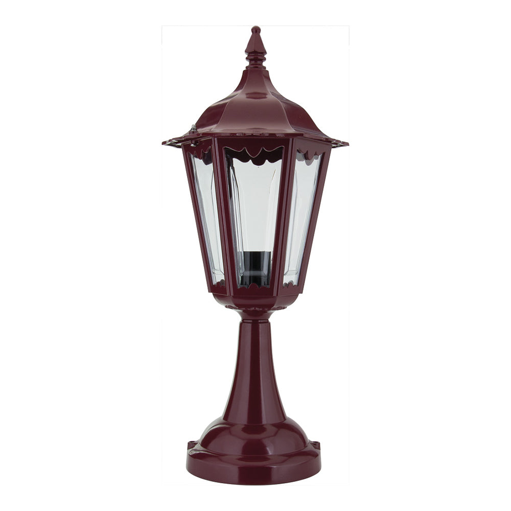 Buy Pillar & Pedestal Lights Australia Chester Pillar Light Burgundy Aluminium - 14986