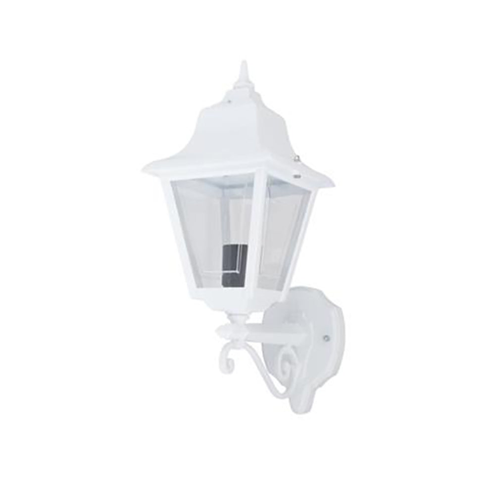 Paris Outdoor Wall Lantern Up Bracket H450mm White Aluminium - 15121