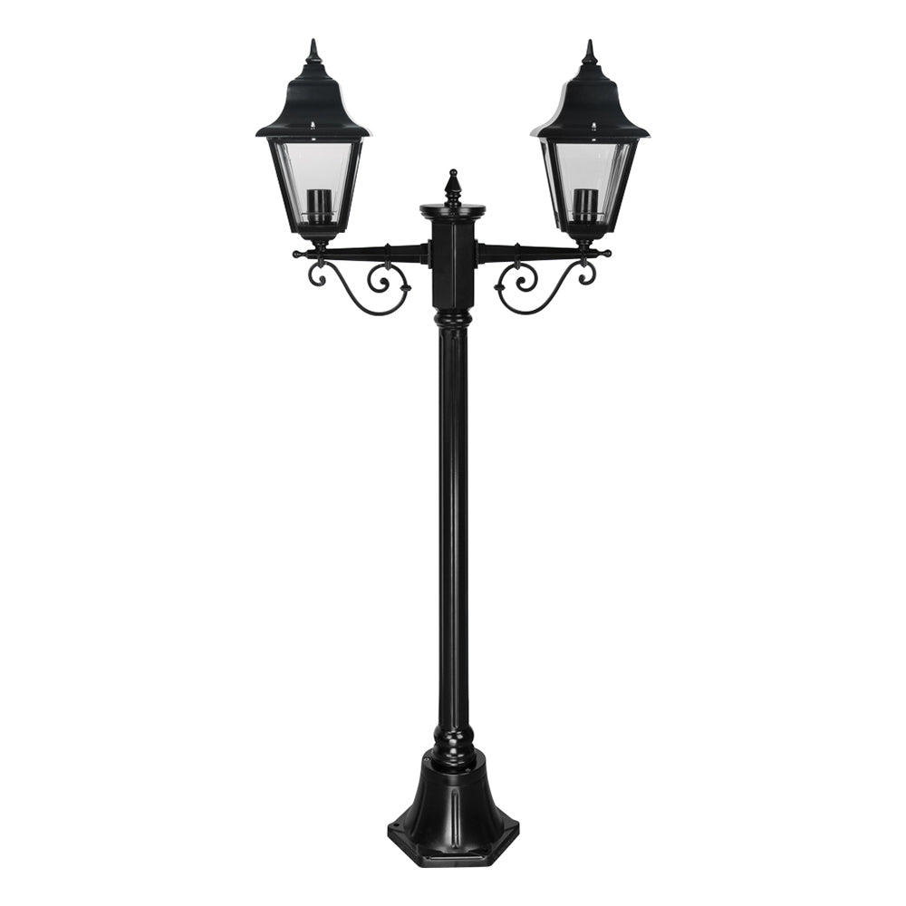 Buy Post Lights Australia Paris Post 2 Lights H1380 Black Aluminium - 15141