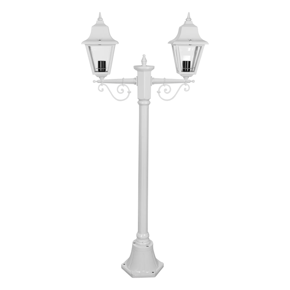 Buy Post Lights Australia Paris Post 2 Lights H1380 White Aluminium - 15145