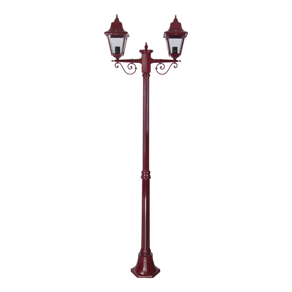 Buy Post Lights Australia Paris Post 2 Lights H2020mm Burgundy Aluminium - 15154