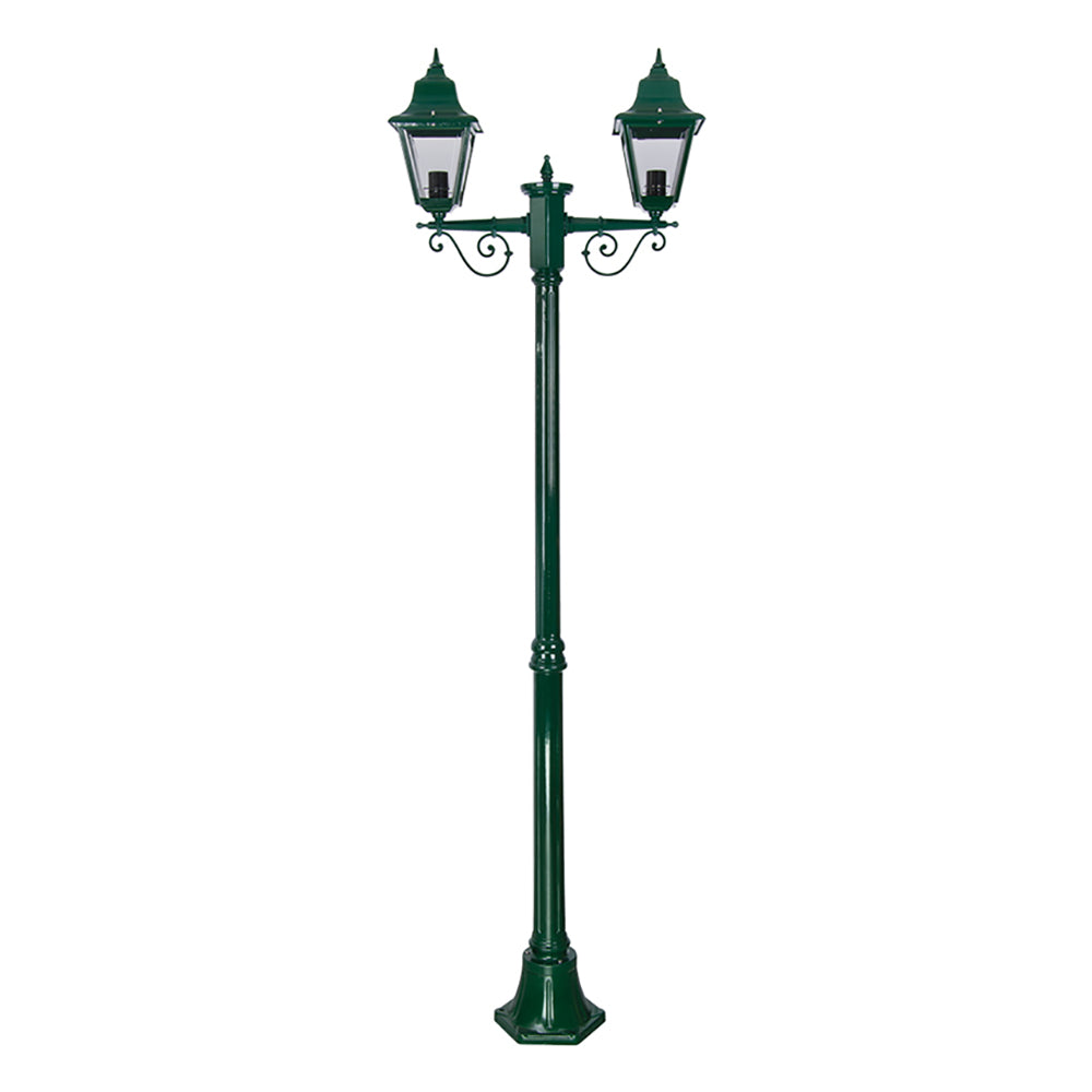 Buy Post Lights Australia Paris Post 2 Lights H2020mm Green Aluminium - 15155