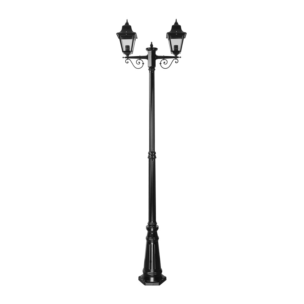 Buy Post Lights Australia Paris Post 2 Lights H2370mm Black Aluminium - 15165