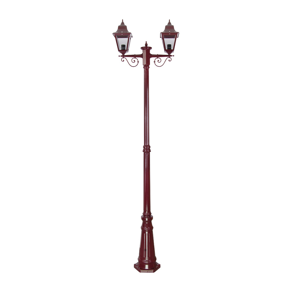 Buy Post Lights Australia Paris Post 2 Lights H2370mm Burgundy Aluminium - 15166