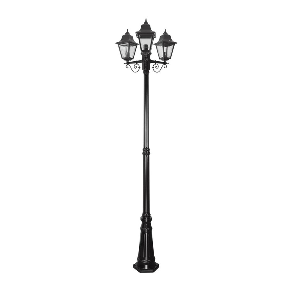 Buy Post Lights Australia Paris Post 3 Lights H2370mm Black Aluminium - 15171