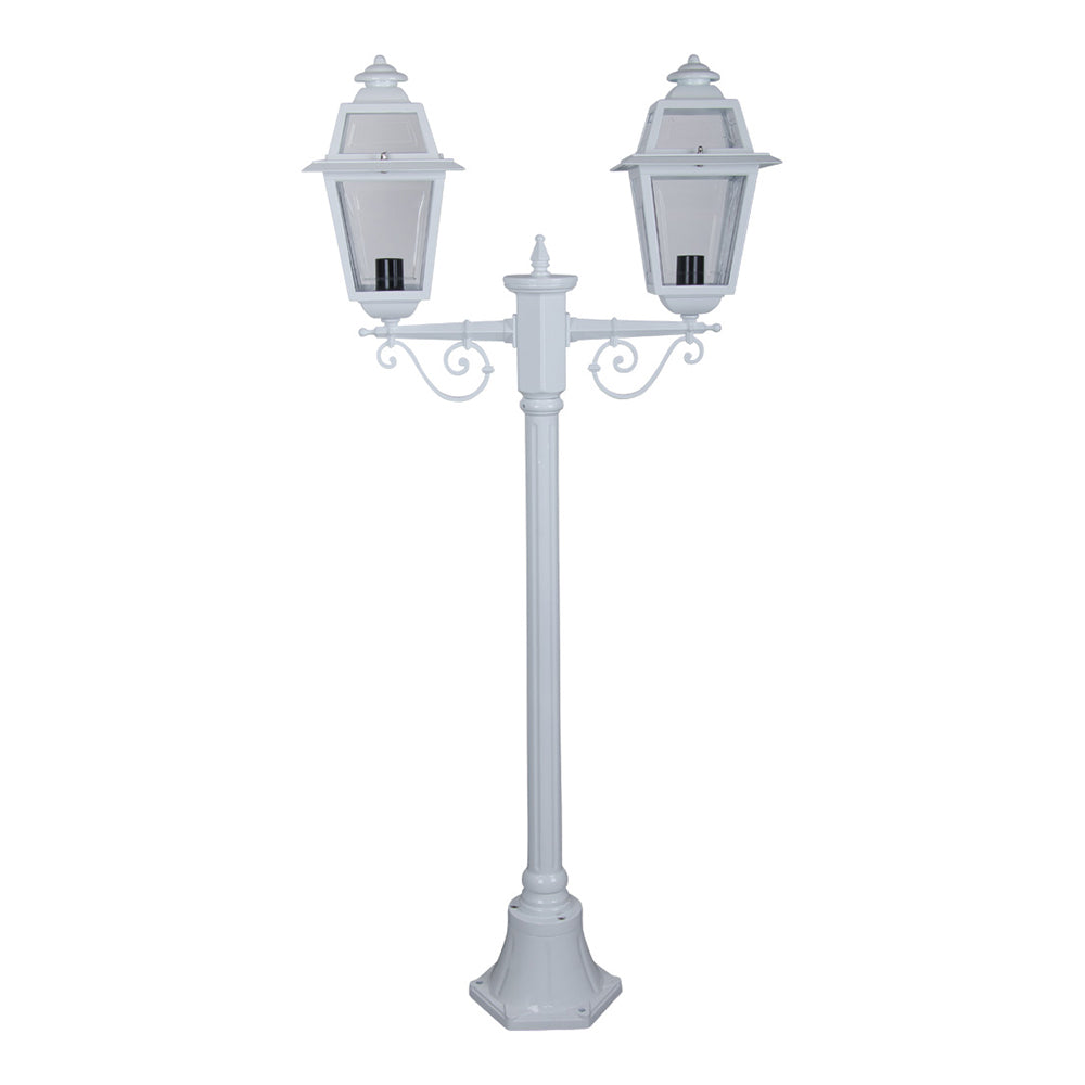 Avignon Post 2 Lights H1410mm White Aluminium - 15223