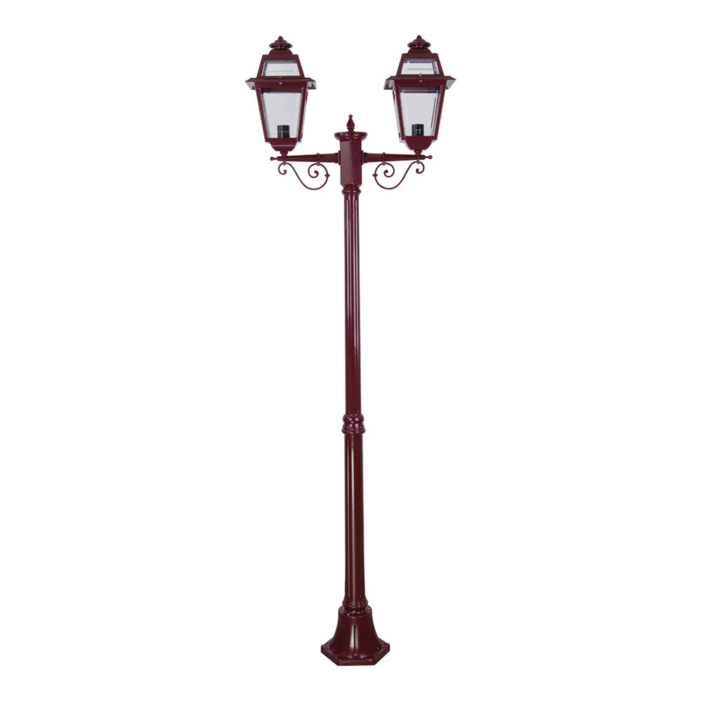 Avignon Post 2 Lights H2040mm Burgundy Aluminium - 15232