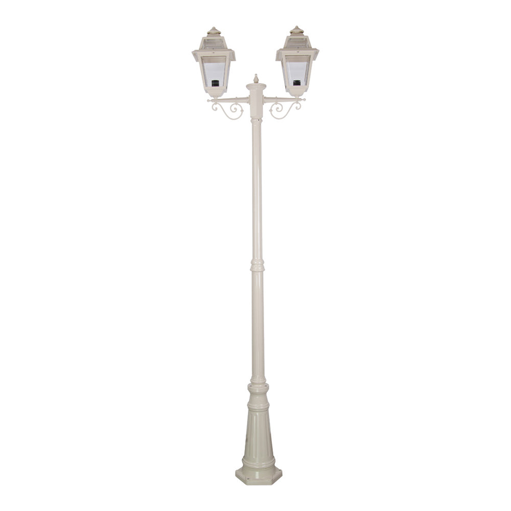 Avignon Post 2 Lights H640mm Beige Aluminium - 15242