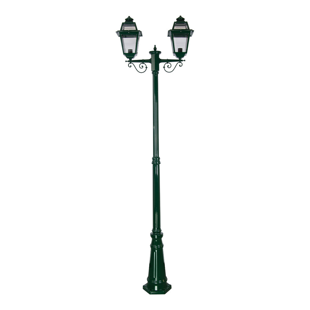 Avignon Post 2 Lights H640mm Green Aluminium - 15245