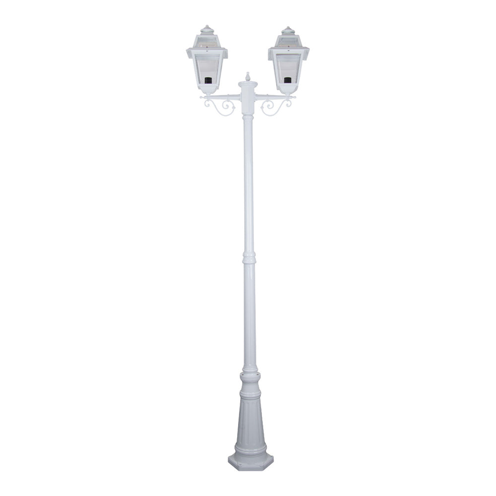 Avignon Post 2 Lights H640mm White Aluminium - 15247