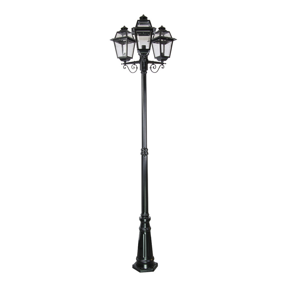 Avignon Post 3 Lights H2420mm Black Aluminium - 15249