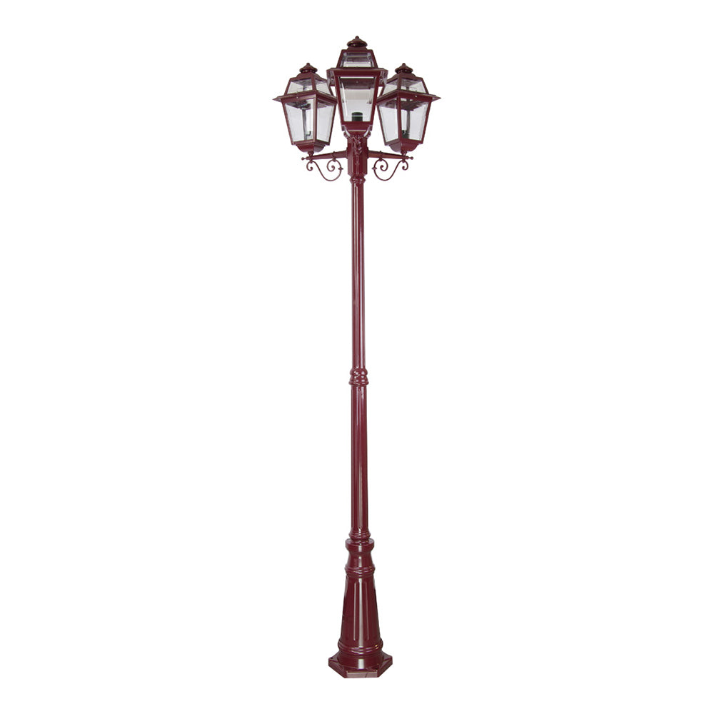 Buy Post Lights Australia Avignon Post 3 Lights H2420mm Burgundy Aluminium - 15250