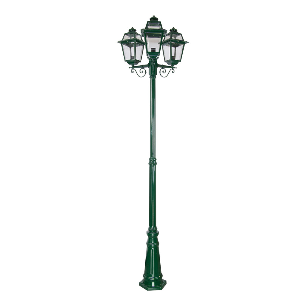 Avignon Post 3 Lights H2420mm Green Aluminium - 15251