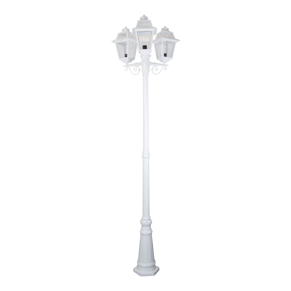 Avignon Post 3 Lights H2420mm White Aluminium - 15253