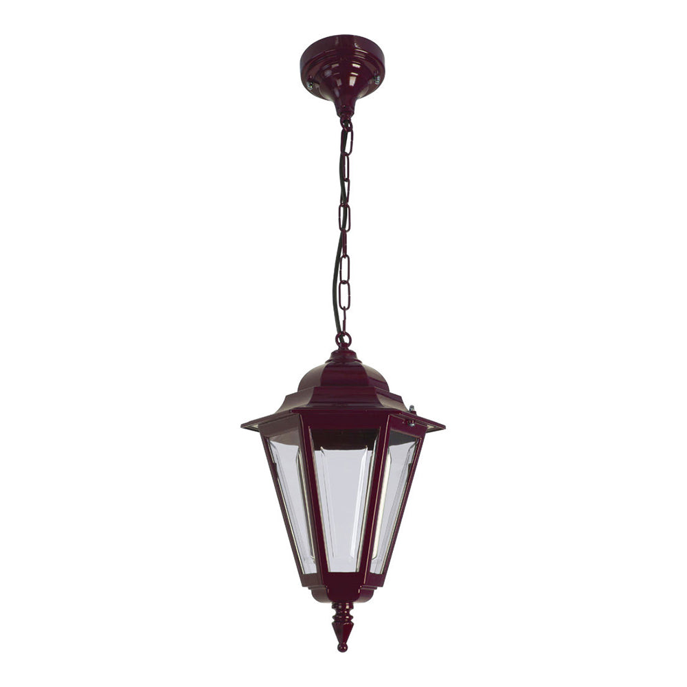 Buy Outdoor Pendant Lights Australia Turin Outdoor Pendant Light H780mm Burgundy Aluminium - 15412