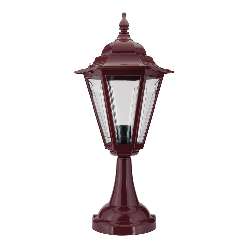 Buy Pillar & Pedestal Lights Australia Turin Pillar Light H565mm Burgundy Aluminium - 15430