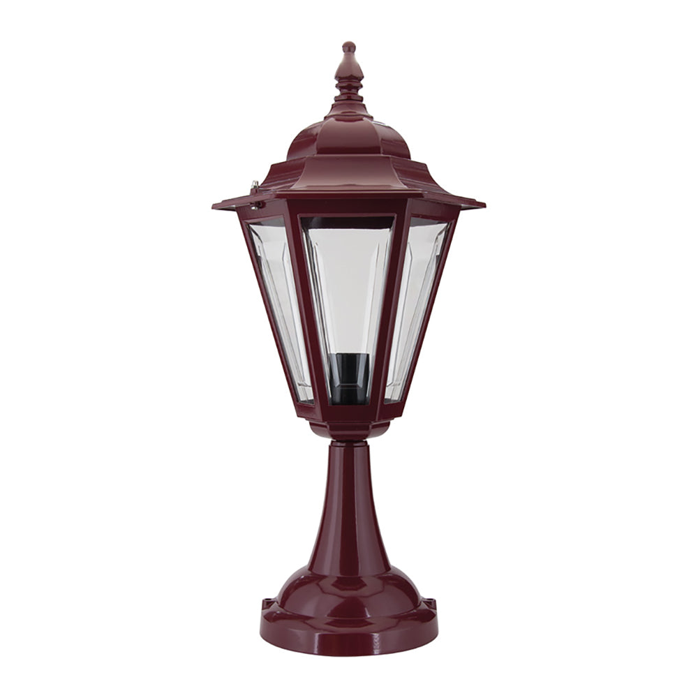 Buy Pillar & Pedestal Lights Australia Turin Pillar Light H565mm Burgundy Aluminium - 15496