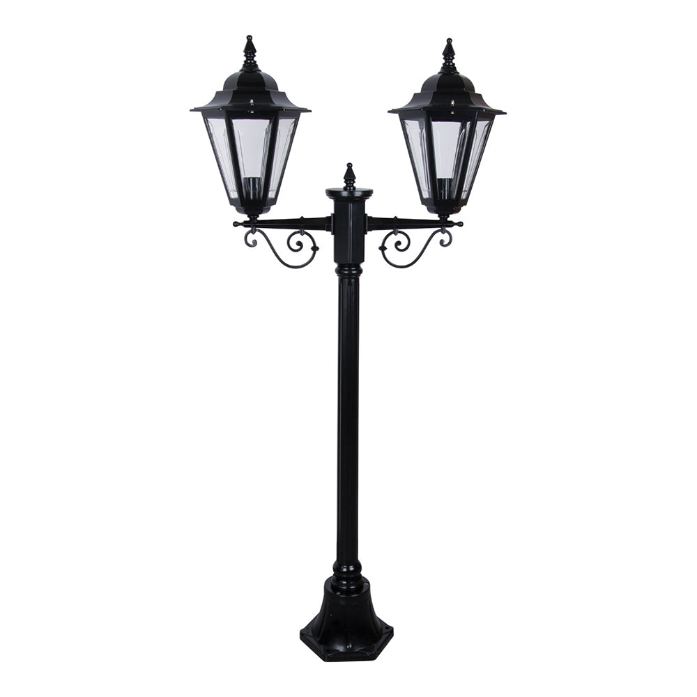 Turin Post 2 Lights H1440mm Black Aluminium - 15441