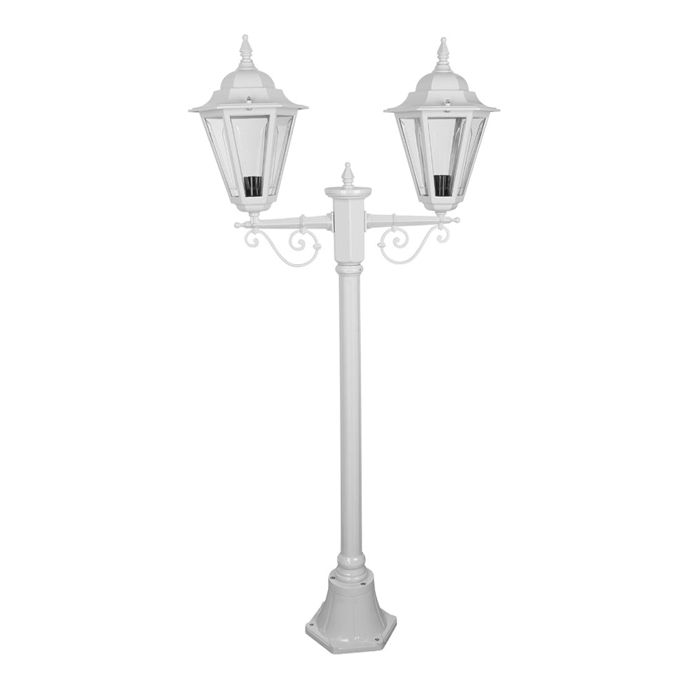 Turin Post 2 Lights H1440mm White Aluminium - 15445