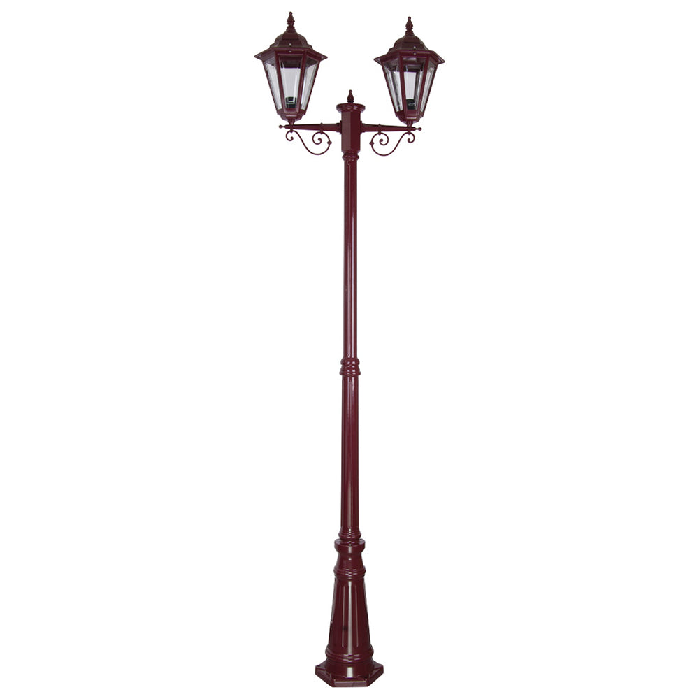 Buy Post Lights Australia Turin Post 2 Lights H2240mm Burgundy Aluminium - 15466