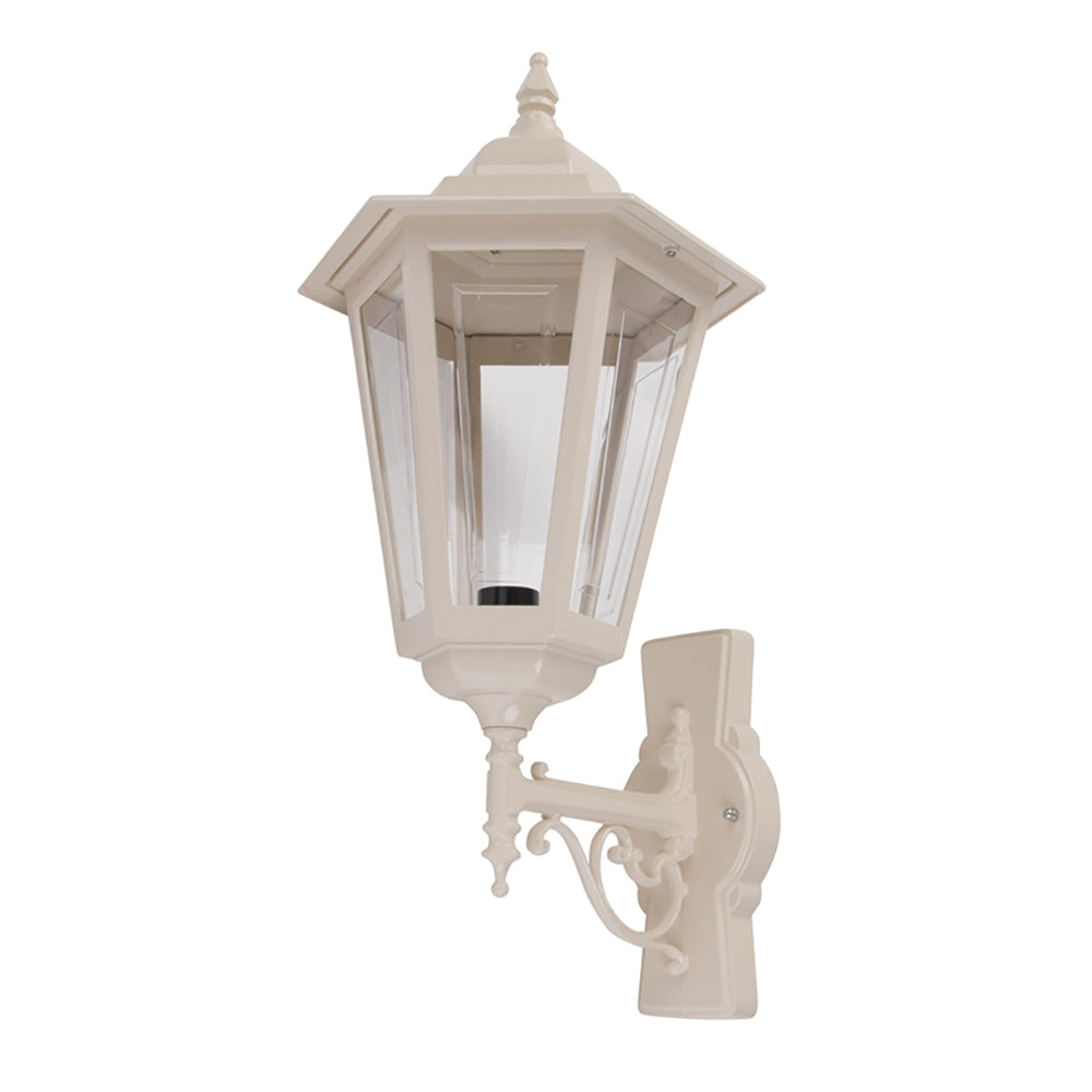 Buy Outdoor Wall Lanterns Australia Turin Outdoor Wall Lantern Up Bracket H510mm Beige Aluminium - 15482