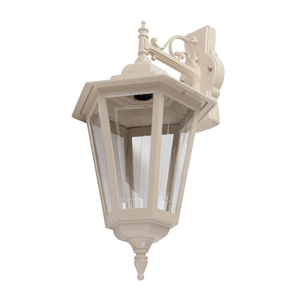 Buy Outdoor Wall Lanterns Australia Turin Outdoor Wall Lantern Down Bracket H520mm Beige Aluminium - 15488