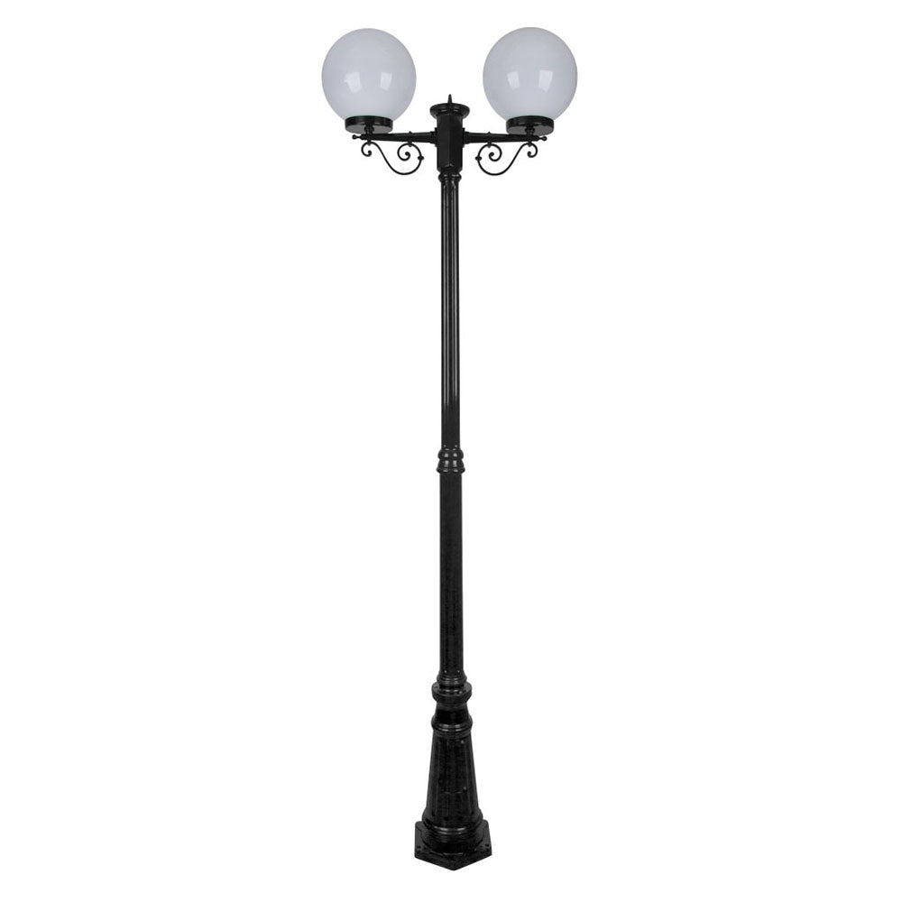 Buy Post Lights Australia Siena Post 2 Lights H2350mm W250mm Black Aluminium - 15615