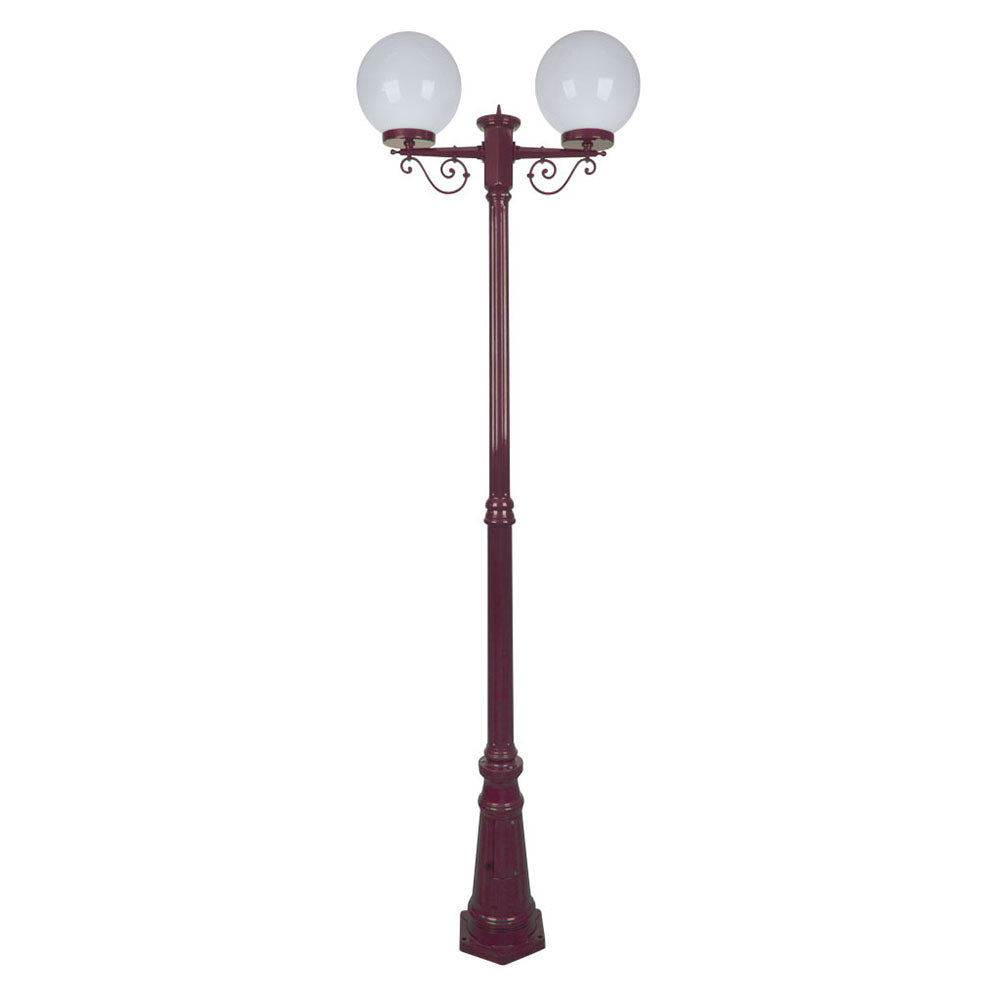 Buy Post Lights Australia Siena Post 2 Lights H2350mm W250mm Burgundy Aluminium - 15616