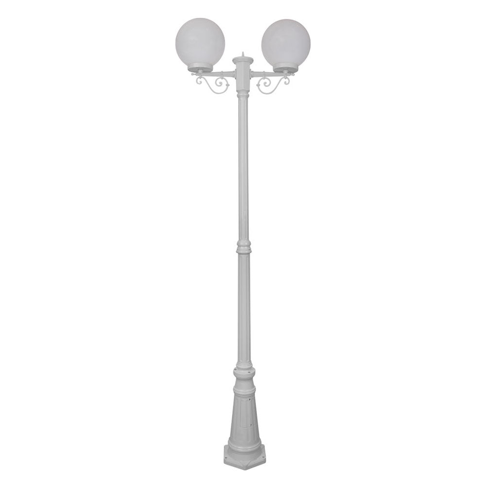 Buy Post Lights Australia Siena Post 2 Lights H2350mm W250mm White Aluminium - 15619