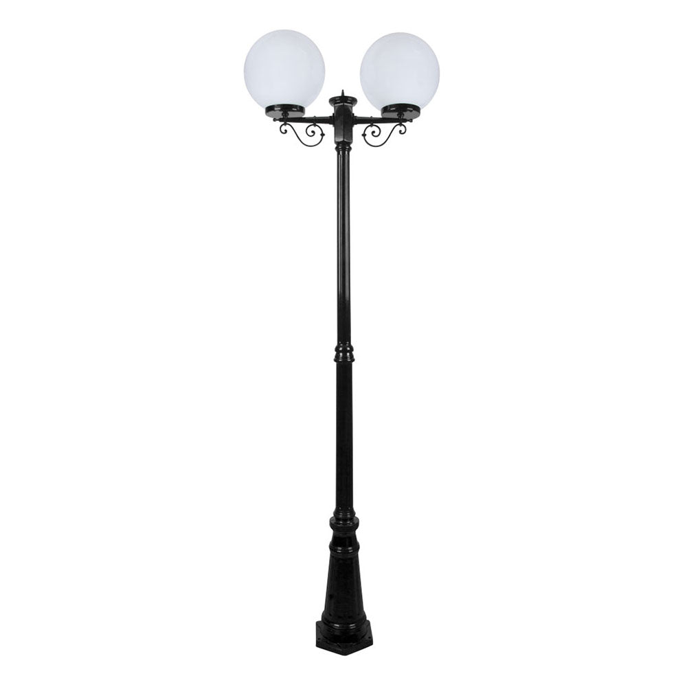 Buy Post Lights Australia Siena Post 2 Lights H2350mm W300mm Black Aluminium - 15621