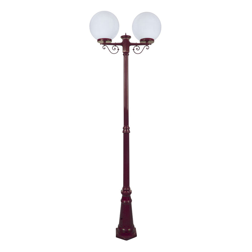 Buy Post Lights Australia Siena Post 2 Lights H2350mm W300mm Burgundy Aluminium - 15622