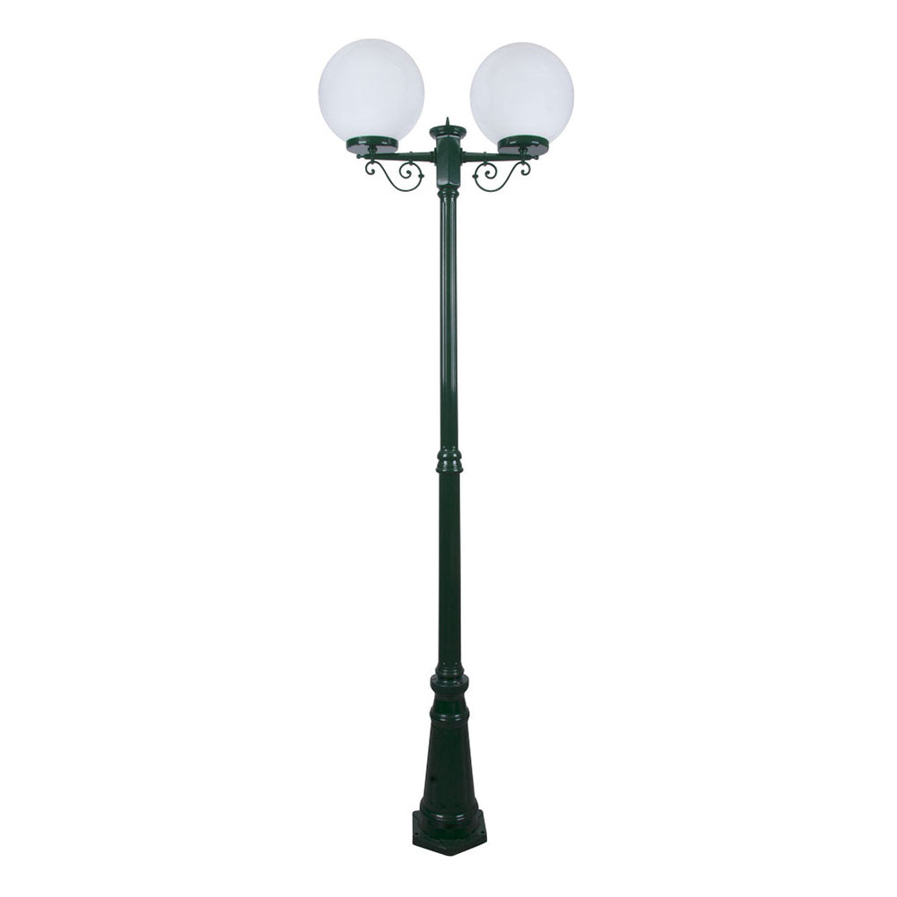 Buy Post Lights Australia Siena Post 2 Lights H2350mm W300mm Green Aluminium - 15623