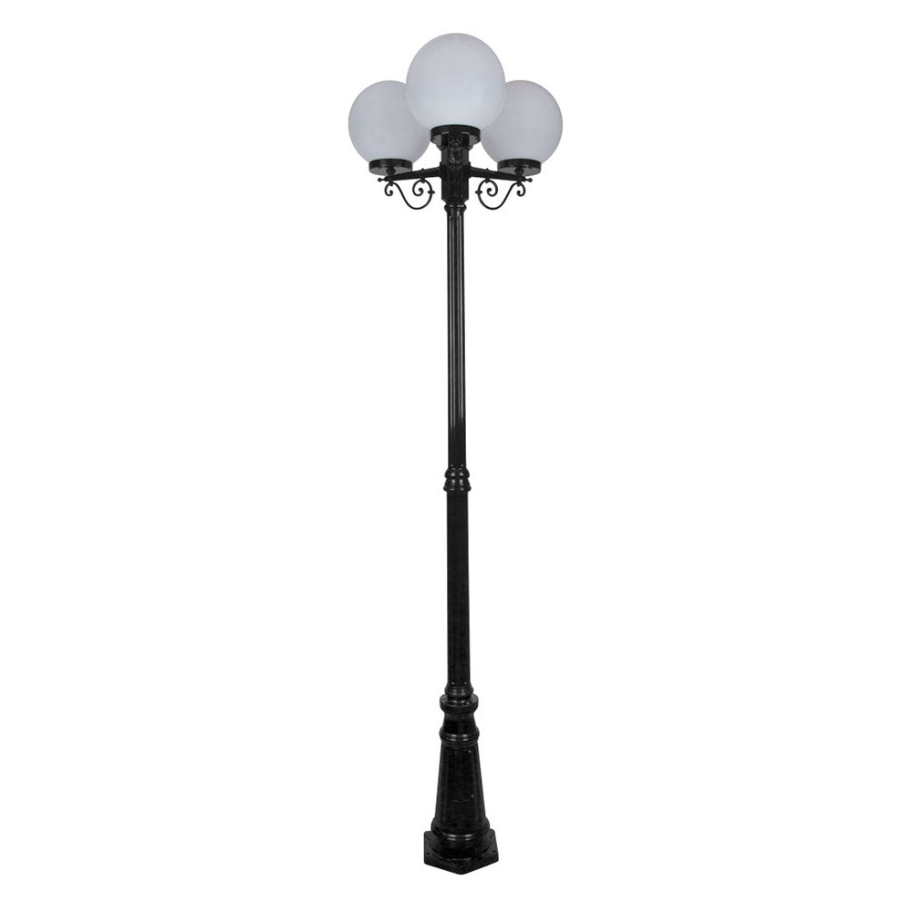 Buy Post Lights Australia Siena Post 3 Lights H2300mm W250mm Black Aluminium - 15627