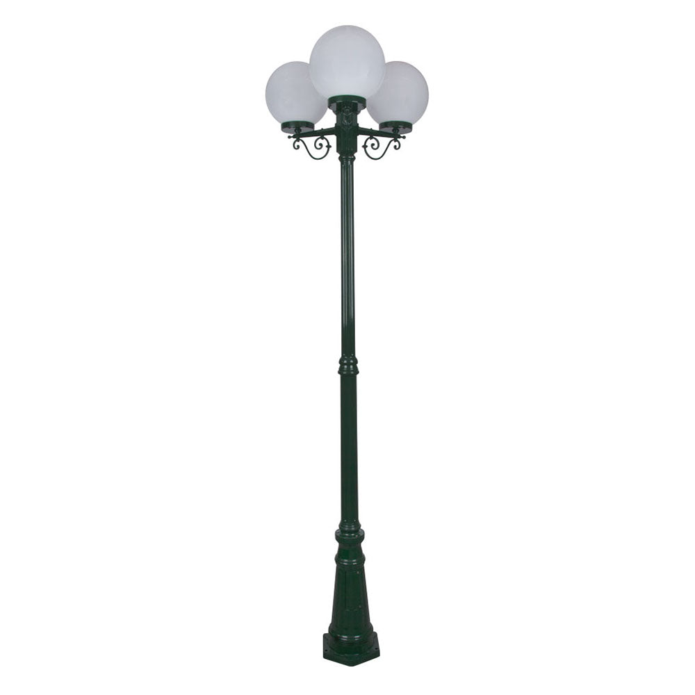 Buy Post Lights Australia Siena Post 3 Lights H2300mm W250mm Green Aluminium - 15629