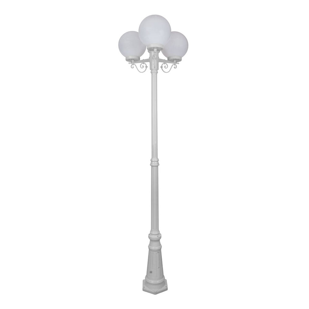 Buy Post Lights Australia Siena Post 3 Lights H2300mm W250mm White Aluminium - 15631