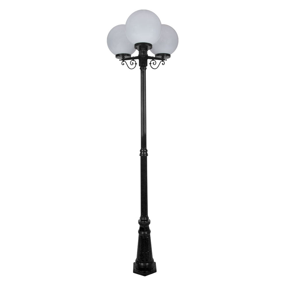 Buy Post Lights Australia Siena Post 3 Lights H2350mm W300mm Black Aluminium - 15633