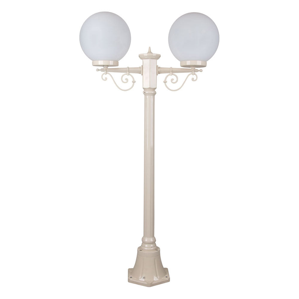 Buy Post Lights Australia Siena Post 2 Lights H1330mm W250mm Beige Aluminium - 15638