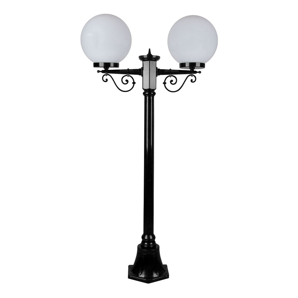 Buy Post Lights Australia Siena Post 2 Lights H1330mm W250mm Black Aluminium - 15639