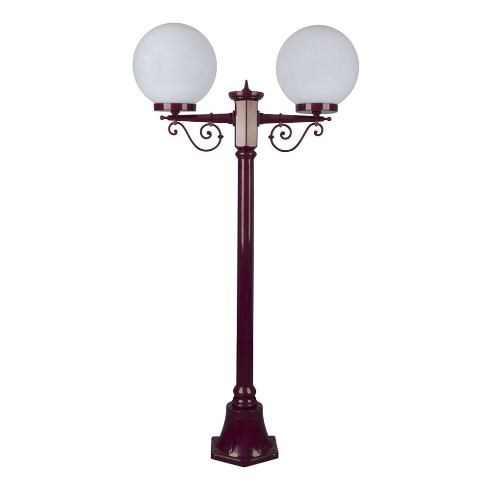 Buy Post Lights Australia Siena Post 2 Lights H1330mm W250mm Burgundy Aluminium - 15640