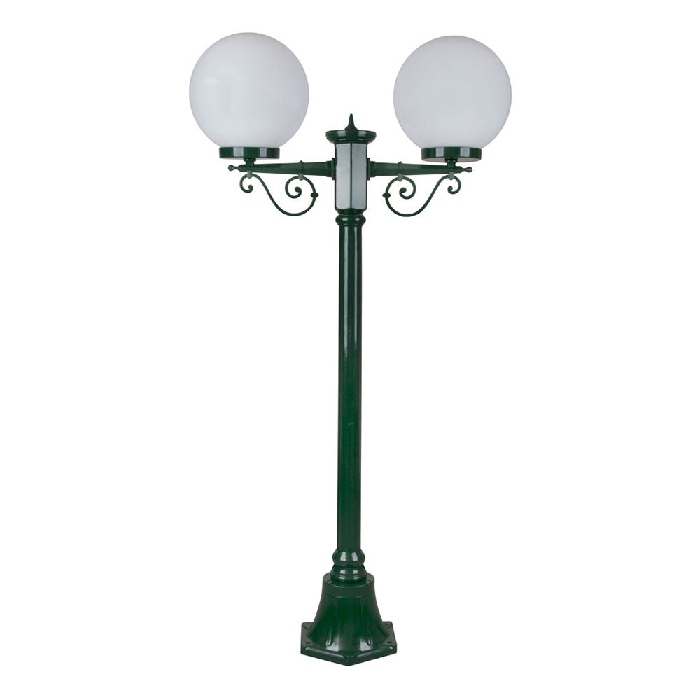 Buy Post Lights Australia Siena Post 2 Lights H1330mm W250mm Green Aluminium - 15641