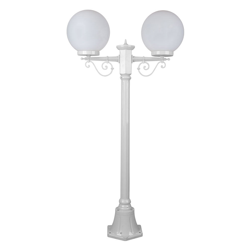 Buy Post Lights Australia Siena Post 2 Lights H1330mm W250mm White Aluminium - 15643