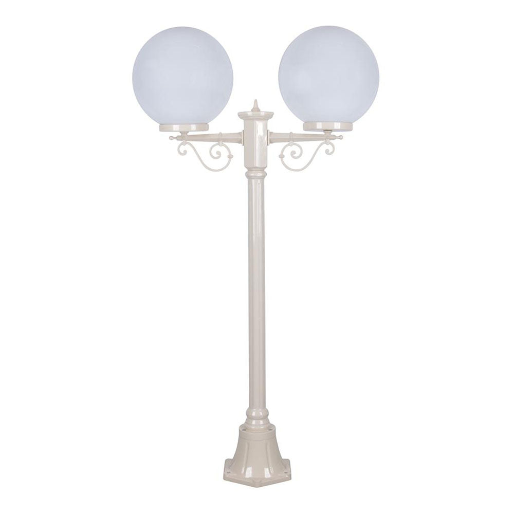 Buy Post Lights Australia Siena Post 2 Lights H1330mm W300mm Beige Aluminium - 15644