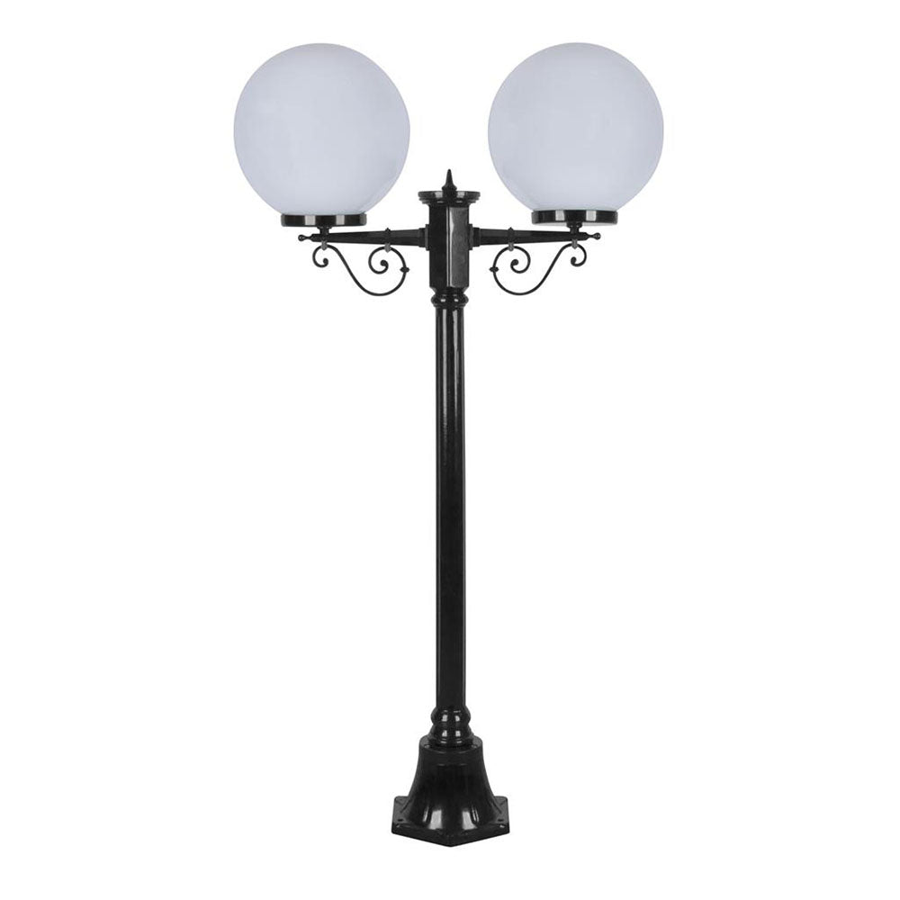 Buy Post Lights Australia Siena Post 2 Lights H1330mm W300mm Black Aluminium - 15645