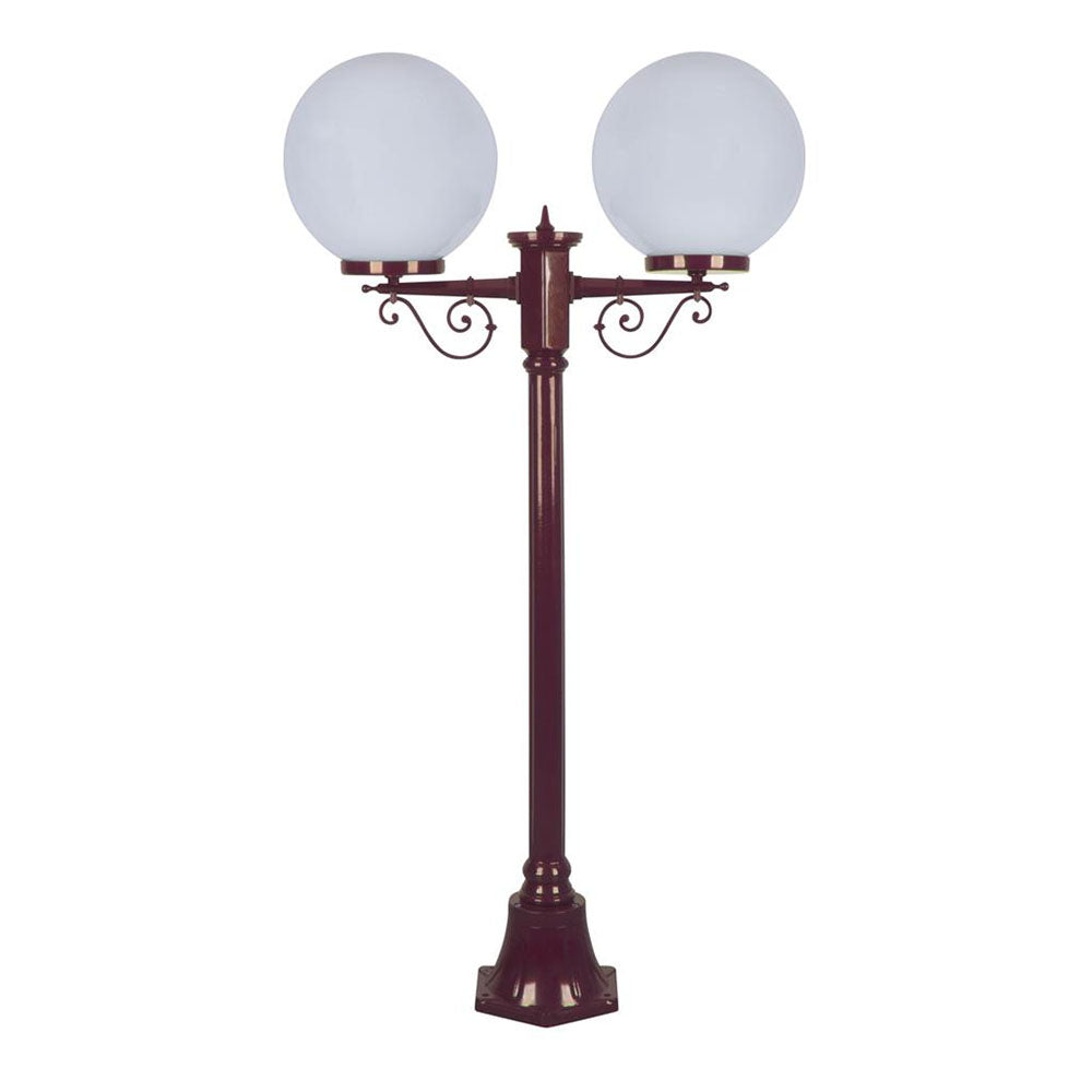 Buy Post Lights Australia Siena Post 2 Lights H1330mm W300mm Burgundy Aluminium - 15646