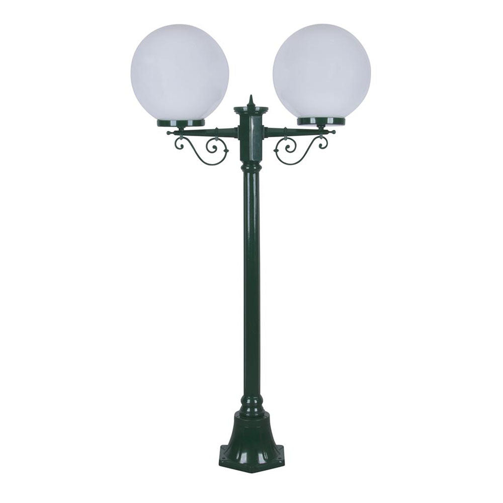 Buy Post Lights Australia Siena Post 2 Lights H1330mm W300mm Green Aluminium - 15647