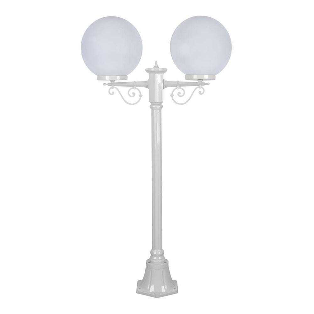 Buy Post Lights Australia Siena Post 2 Lights H1330mm W300mm White Aluminium - 15649