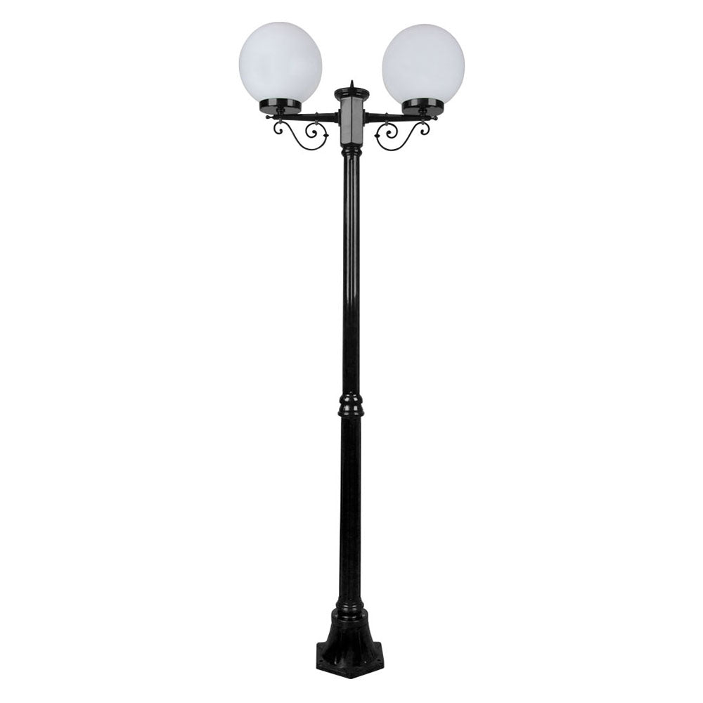 Buy Post Lights Australia Siena Post 2 Lights H2000mm W250mm Black Aluminium - 15651