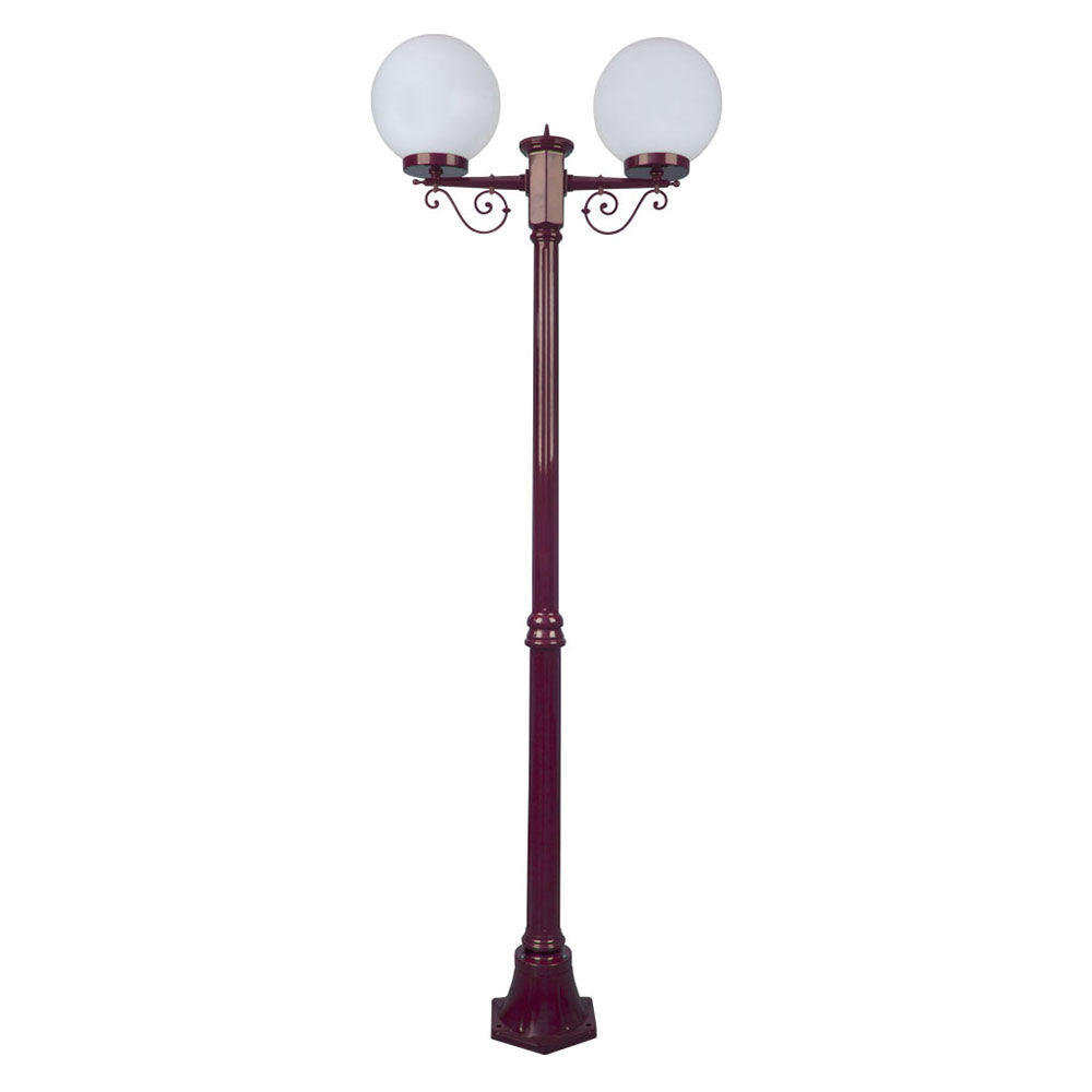 Buy Post Lights Australia Siena Post 2 Lights H2000mm W250mm Burgundy Aluminium - 15652